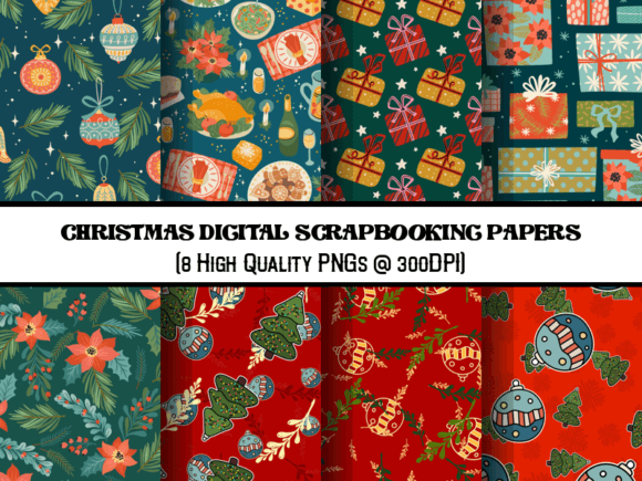 Download Christmas Digital Scrapbooking Papers - Scrapbooking paper Collection