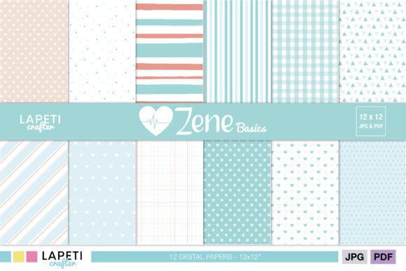 Download Mint Digital Paper, Scrapbooking Paper - Scrapbooking paper Collection