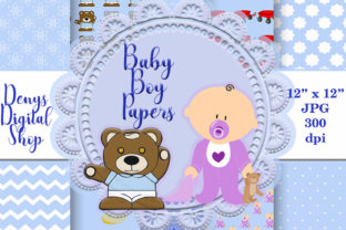 Download Baby Boy Digital Scrapbooking Papers - Scrapbooking paper Collection