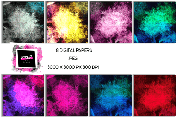 Download Grunge Digital Scrapbooking Papers Set - Scrapbooking paper Collection
