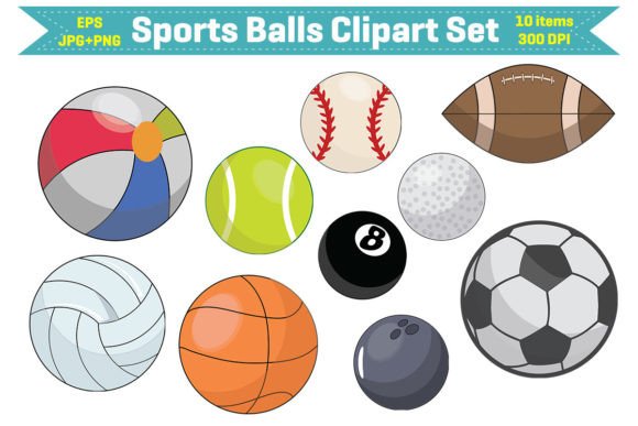 Download Sports Balls Clipart Set - Balls Collection