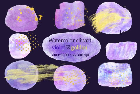 Download Watercolor Cliparts, Violet Spots, Jpg - Jpg Collection